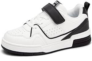 LUCKY STEP Dziecięce buty typu sneakers – wygodne buty rekreacyjne do szkoły, uprawiania sportu i na co dzień, niskie trampki z zapięciem na rzepy, dla chłopców/dziewczynek