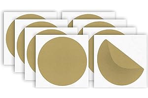 GOYAPRINT Adesivi Anticolisione Vetro 8 Cerchi in Vinile Adesivo Antiurto Persone e Uccelli per Finestra Vetrina (12 cm, oro)