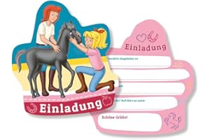 Bibi & Tina 6 Einladungskarten Kinderparty und Kindergeburtstag von DH-Konzept // Blocksberg Einladungen Invites Party Set