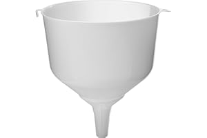 Browin 350126 Entonnoir φ25 avec Bord Haut pour Ballons + Tamis à Mailles Très Serrées pour Verser et Filtrer de Grandes Quantités de Liquide, Plastique, Blanc 28,70 x 25,10 x 29,90 cm
