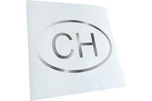 Kiwistar - Adesiva per Auto - Svizzera CH - Cromo - Scritte per Camion, Moto, Bici, Veicoli, Laptop, Camper, Autobus - Tuning