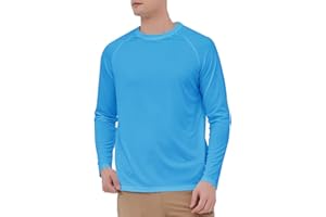 HYCOPROT Maglietta UV Uomo Rash Guard Maniche Lunghe UPF 50+ Protezione Solare Rashguard Sportive Asciugatura Traspirante Veloce Rapida per Surfing Camicia Pesca