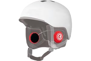 Outdoor Tech - Chips 3.0 Bluetooth Helmet Speakers - True Wireless Helmet Bluetooth Headphones for Skiing - Snowboarding - Mountain Biking - and Climbing - Red