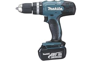 Makita DHP453RFE - Taladro combinado Baterías 18V Litio 3,0Ah, Negro, Azul
