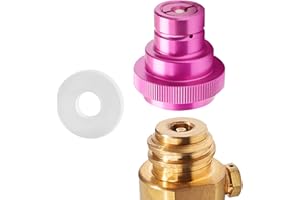 JKUSS CO2 Quick Connect Adapter, CO2 Quick-Adapter Kompatibel mit Wassersprudler Duo, Quick Connect QC, Art, Terra, Quick Adapter für 60L Trapezgewinde TR21-4 Rosa