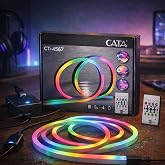 RGB Akıllı Pixel Neon LED Set 5 Metre &ndash; 7W USB Girişli, Mobil Uygulama ve Kumanda Kontroll&uuml;, M&uuml;zik Senkronlu, IP65 Su Ge&ccedil;irme