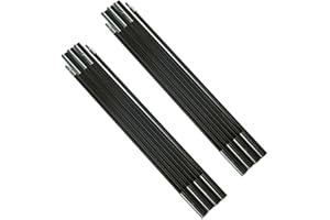 HOHOVYVY Arceaux de tente en fibre de verre, barre télescopique de camping, 10,5-12,8 pieds en fibre de verre, arceau de tente de rechange, réparation pour randonnée, camping, tente (3,9 m)
