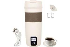 PTUI Bollitore Elettrico Piccolo – Mini bollitore portatile da 400 ml con 4 livelli di regolazione della temperatura, piccolo bollitore da viaggio con protezione contro il surriscaldamento per tè (A304)