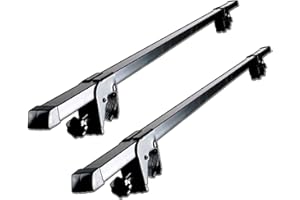 SHIELD AUTOCARE Heavy Duty Roof Bars - Anti Theft - Lockable Steel Roof Rail Bars Black Rack For Any 4x4 Cars Bars For Travel and Luggage Transportation Bars Fits Vehicles With Raised Rails