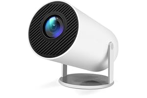 AENXWA Mini Beamer 4K Unterstützt Android 11,Beamer Handy Outdoor 180°Drehbarer,Mini Projector 5G WiFi 6 BT 5.0,130 Zoll Geeignet für Telefon/PC/HDMI USB,Smart Projector für Handy Phone/TV Stick/Laptop/HDMI