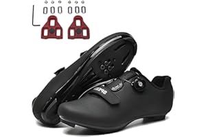 FANSU Chaussure Velo Route Homme, Chaussures Cyclisme Hommes, Unisexe Chaussures Cyclisme compatibles avec Look SPD SPD-SL Delta Cleats