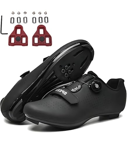 Klickpedale Für Rennrad Kompatibel Mit Shimano – Metallpedale Mit Cleats, Verstellbare Spannung, 90x99 Mm, Schwarz