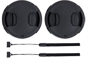 PROFEZZION 2-Pack 62mm Front Lens Cap Cover with Deluxe Cap Keeper for Nikon Z DX 50-250mm f4.5-6.3, Z 35mm f1.8 S, Sony E 10-18mm f4 OSS, Fuji Fujinon XF 23mm f1.4 R Lens and More Lenses with 62mm Filter Thread