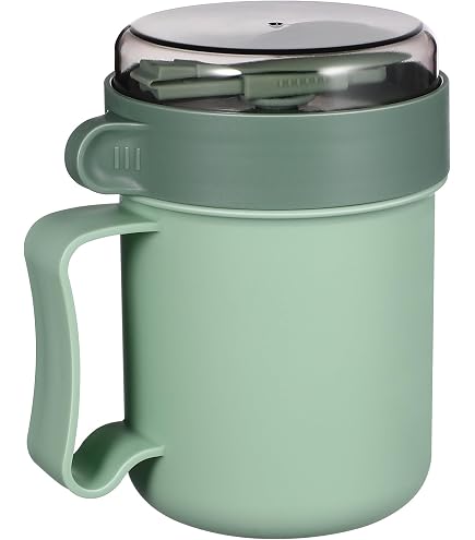 Bol à Soupe En Céramique Avec Anse – 900 Ml – Micro-ondes Et Four – Avec Couvercle – Couleur Gris - 10