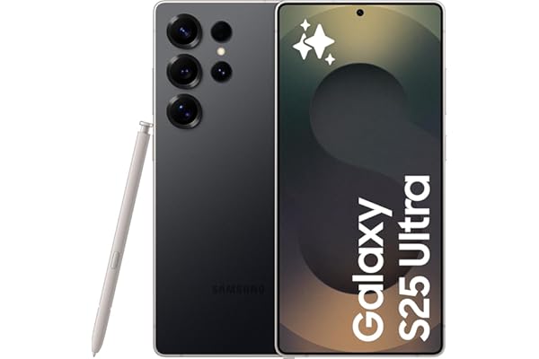 Samsung Galaxy S25 Ultra 512GB Teléfono Móvil con IA, Galaxy AI, 12GB RAM, Cámara 200MP, Dual SIM, IP68, Garantía del Fabricante 3 Años + 1 Año Extra, Titanio Negro (Versión Española)