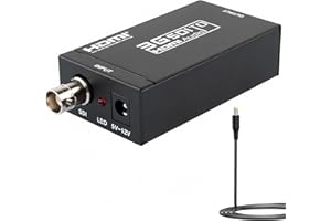 GRACETOP Convertitore da SDI a HDMI, 1080P@50/60Hz SDI a HDMI, adattatore audio video SDI HD-SDI e 3G-SDI, per monitor HD o proiettori, home theatre, ecc