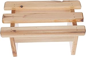 Anneome Wooden Bath Stool - Shower Chair Bench Sofa Couch Foot Rest - Khaki