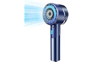 COZOME Handheld Fan, Rechargeable Battery, Mini Strong Fan with 7000 rpm High Speed, Small Metal USB Pocket Fan, Portable Turbo Hand Fans for Beach, Gift Men