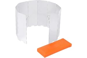 Sagafly 10 Plates Camping Stove Windshield, Aluminum Alloy Camping Cooker Wind Screen for Backpacking Stove Outdoor Camp Picnic Cooker Wind Shield Guard Windscreen