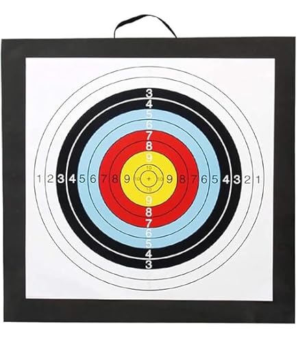 Cible De Tir à L'arc Ronde En Plastique - Avec Ventouses - Pour Entraînement Intérieur/extérieur - Diamètre 24 Cm