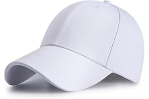 HGDGears Plain Baseball Cap Snapback for Men - Classic 6 Panel Adjustable Sport Casual Sun Visor Hat