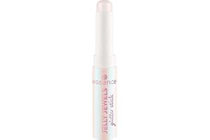 ‎ESSENCE COSMETICS essence JELLY JEWELS glitter stick, Lidschatten, Nr. 01, Mehrfarbig, langanhaltend, strahlend frisch, schimmernd, vegan, ohne Mikroplastikpartikel, Nanopartikel frei, ohne Parfüm, 1er Pack (2.5g)