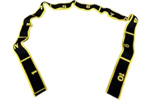 GIMIRO Ceinture de yoga élastique avec 8/9/10/11 boucles pour pilates, fascias, musculation, étirement du corps, ballet, danse, fitness