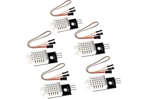 BAIFULAI 5 pezzi DHT / 2302 sensore di temperatura 22 modulo, sensore di umidità 22 con scheda e cavo 3.3-5.5 V compatibile con Arduino, sensore di temperatura DHT, temperatura digitale e sensore di umidità