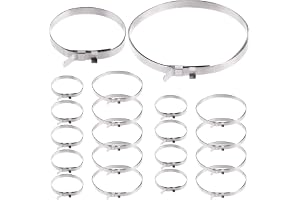 Swpeet 10 set rostfritt stål CV stövelklämmor kit, 10 st små och 10 st stora krympband, 4,6 cm – 8,9 cm, 4,6 cm – 22,8 cm ing