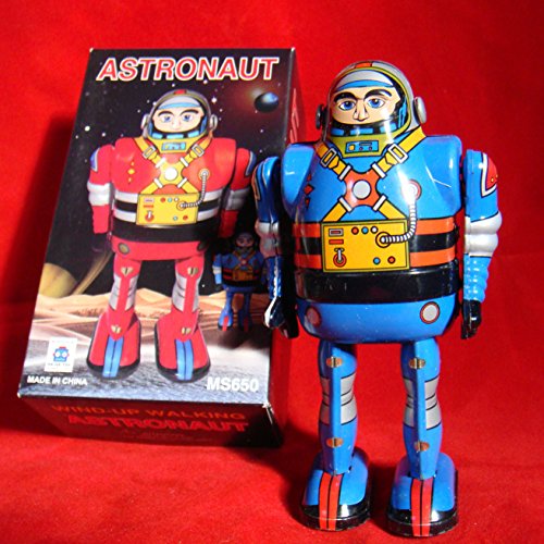 Hwastudio Ms650 Blue Mechanical Astronaut Sparky Robby Robot Tin