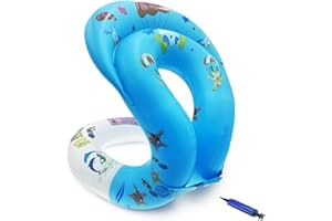 Aicerous Bouées de Natation, Gilet Flottant Piscine, Aide à la Natation, Gilet de Natation Gonflable avec Boucle de sécurité réglable, adapté aux Enfants et Adulto