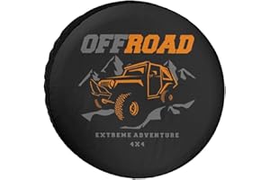 NIBABAEU Cubierta de neumático de repuesto para rueda de automóvil, todoterreno de aventura extrema, impermeable, a prueba de polvo, apto para SUV, RV, remolque, rueda de coche de 15 pulgadas