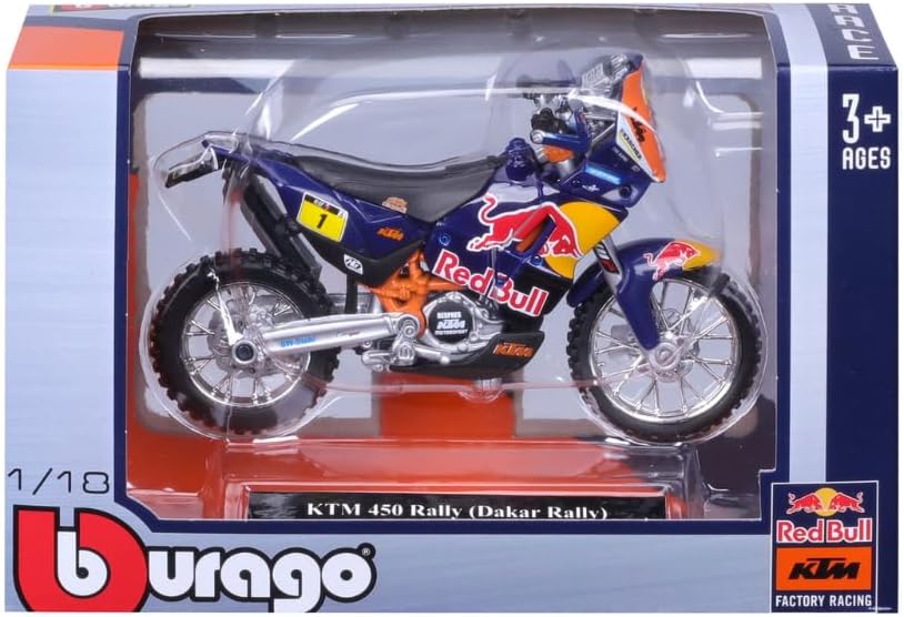 KTM 450 Rally [ Bburago 18-51070] Factory Racing Team 1, 18 moldeados a presión, ordenados