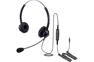 Eartec Office Écouteurs Doubles pour téléphone IP Ericsson-LG Ipecs LIP-9040, 9040C, 9030, 9020, 9010, 9008, 9008G & 9002 + câble RJ9 Gratuit avec QD – QD002 (P) + EAR308D