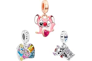 Doyafer Bracelet pour Femme en Argent Sterling 925 Collier Pendentif à Breloque Gâteau d'anniversaire, Chaîne de Perles en Forme de Coeur, Ensemble de Breloques pour Cadeau d'anniversaire pour Femme