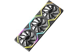 TZMRIT Build Blocks UNI FAN - ARGB Fan - Daisy Chain Design - One Cable Connection - PC Fan 120 mm - RGB Fan 120 mm - Case Fan 120 mm (Black, Forward)