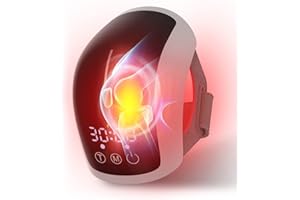 JITESY Knee Massager,Knee Support Powerful Red Light Therapy(630/660/880nm),Infrared Light Heat Therapy,Knee Massager Joint Pain Relief,Stretched Ligament/Muscles Injuries,Swelling,Stiffness,Meniscus Tear