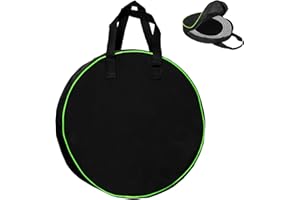 Mritrit Runde EV Kabeltasche 40x40x13cm, Kofferraum Kabel Organizer Tasche, wasserdichte Oxford-Gewebe Schlauchtasche für EV-Ladekabel, Camping, Gartenschlauch (Schwarz)