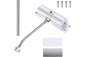 TFSYLISA Ferme Porte Automatique, Réglable Ferme Porte à Ressort pour Portes, Groom Fermeture Porte avec Plaque de Montage et Vis pour le Bureau à Domicile