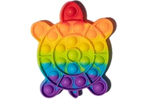 Ranzah Tortoise Fidget Toy |Push Pop Bubble Sensory Poppet Toys For Kids And Adults| Rainbow Popper Pop Up Toys For Fun|Autism Special Needs Silicone Stress Reliever Fidget Toys (Tortoise)