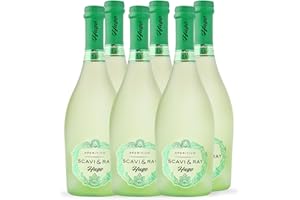 ‎SCAVI & RAY SCAVI & RAY Hugo Aperitivo – 6 x 0,75l italienischer Prosecco Cocktail mit Holunderblüte & Minze, erfrischend süß und spritzig, 5,5% Vol. Alkohol – der Begleiter für gesellige Runden oder als Aperitif