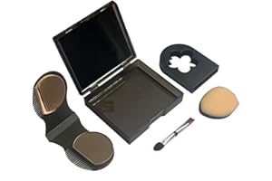 HAIOLORPRO Retouche Racines Cheveux Marron Moyen, Poudre Cheveux Waterproof, Poudre Racine Femme et Homme Blanc Gris, Longue Tenue et Naturelle-2g/0.07oz