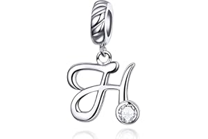 LaMenars Letters A-Z Charm for 925 Collier en argent sterling pour femmes pendentif pour Noël Saint - Valentin cadeau de la fête des mères pour filles