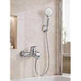 Krom Banyo Bataryası Duş Seti Mafsallı El Duşu Sıcak Soğuk Mix Musluk ve Duş Başlığı Set
