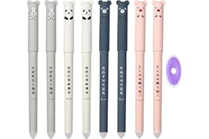 ‎YHUIKXIN YHUIKXIN Radierbarer Kugelschreiber, 8 Stück Tintenroller Radierbar 0.35mm Cartoon Löschbarer Stift Löschbaren Gelstiften für Kinder Studenten Schule Büro (Schwarze, Blaue)