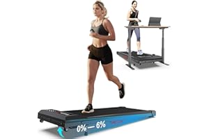 Cardirun Treadmill Laufband für Zuhause, Untertisch Laufband mit Neigung 2,5 PS, Tragbare Laufband-Laufmaschinen mit Fernbedienung/Sprachsteuerung/LED-Display für Den Bürogebrauch zu Hause