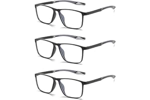 Hubeye Sportowe okulary do czytania dla mężczyzn i kobiet czytnik TR90 Ultralight kwadratowe wygodne elastyczne okulary chroniące przed niebieskim światłem