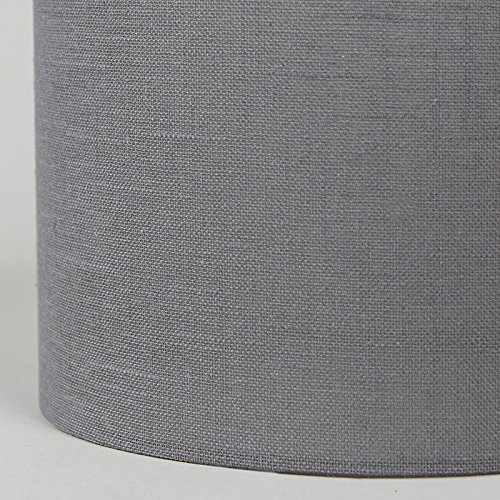 QAZQA Modern Polyester Lampenschirm 20/20/15 Zylinder dunkle-grau , Rund gerade Schirm Pendelleuchte, Schirm Stehleuchte, - 5