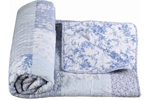 PALAZZO INT Kds049 Palazzo narzuta na łóżko shabby chic, patchwork, 150 x 200 cm