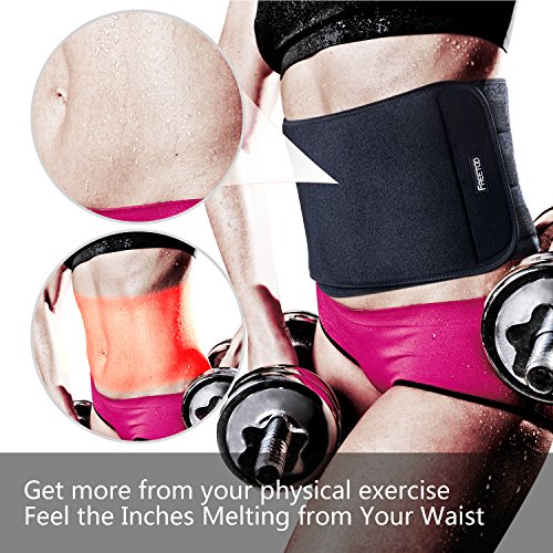 [Fitnessgürtel] FREETOO Bauchweggürtel Schwitzgürtel für Einfaches und effektives Abnehmen hochwertige Rückenbandage Waist Trimmer für Damen und Herren auf Sport Training Fitness Büro und Alltag anwenden - 3